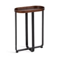 thumbnail image 1 of Kate and Laurel Zabel Capsule Narrow Metal Side Table, 17 x 9 x 24, Bronze and Black, Transitional Slim Rounded Oval End Table for Small Spaces and Display, 1 of 8