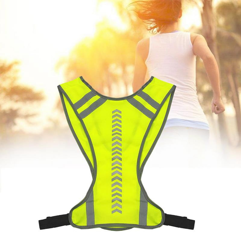 High Visibility Safety Vest Outdoor Sports Running Cycling Reflective Vest with Pocket