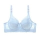 thumbnail image 1 of Gibobby Brasier deportivo para mujer Ropa interior de copa de pecho con tirantes de sujetador de encaje sexy para mujer Brasier mujer busto(Azul claro,90C), 1 of 3
