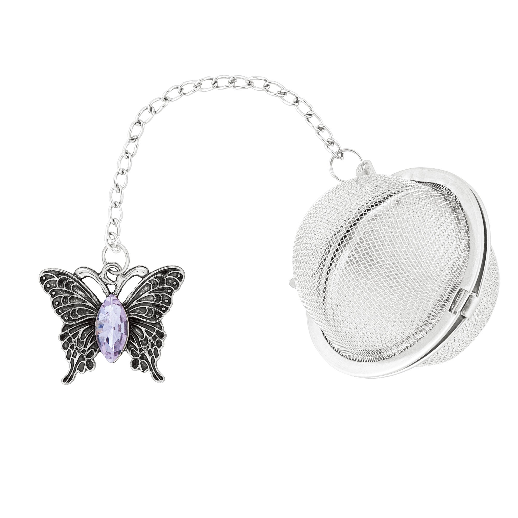 Supreme Housewares Supreme 18//8 Stainless Steel 2 Inch Mesh Tea Ball Infuser with Zinc Alloy Tennis Charm
