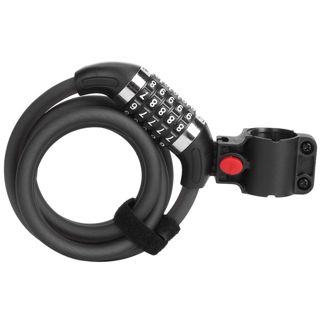 OKBYY Candado de código de Bicicleta - candado de Bicicleta con Ruedas antirrobo candado de combinación de Cinco dígitos Accesorios de Ciclismo de Cable para Bicicleta de montaña e-Bike(1.8m)