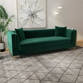thumbnail image 5 of Kendrix Mid Century Modern Furniture Style Green Velvet Living Room Couch, 5 of 7