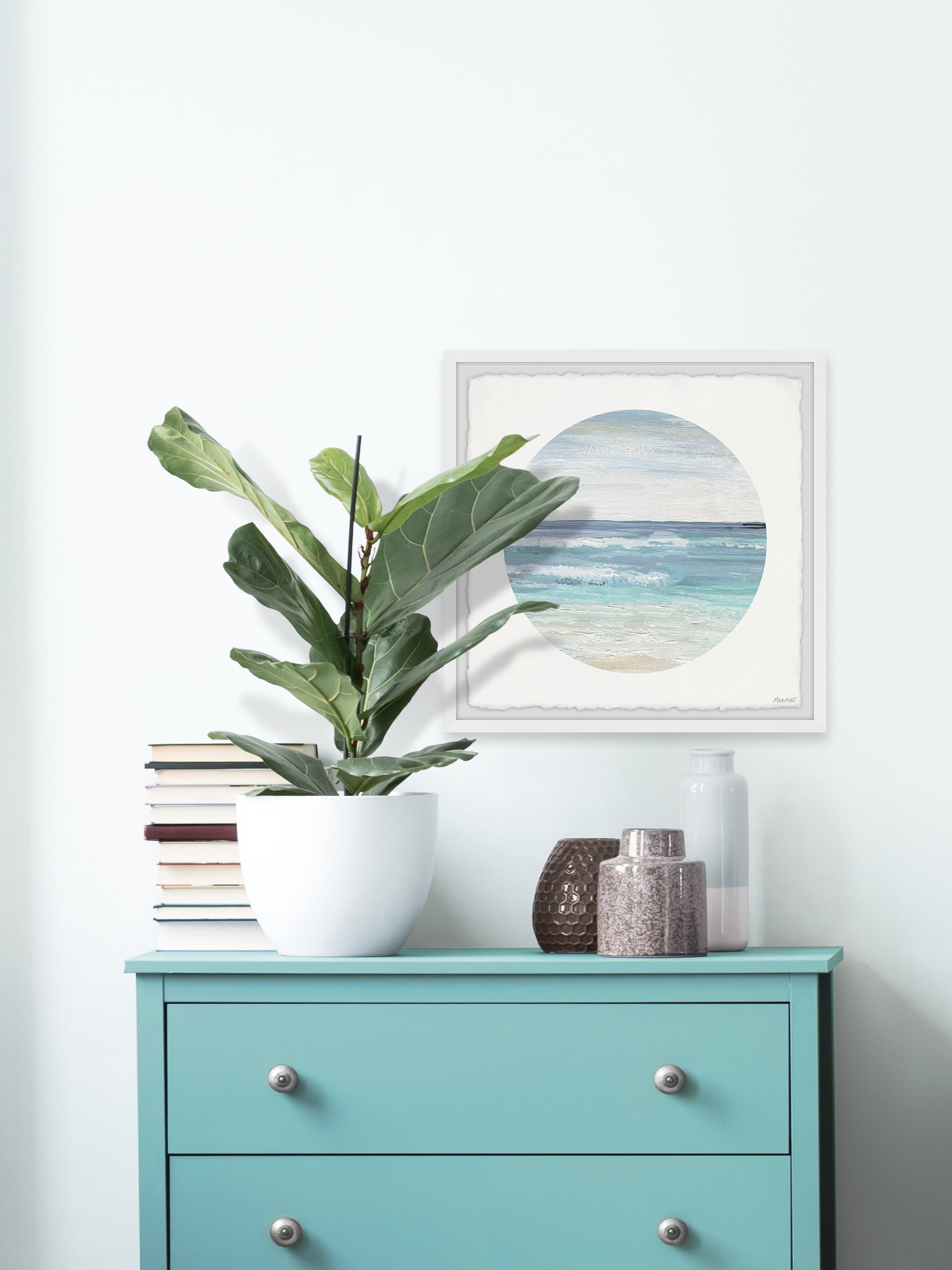 Marmont Hill Relaxing Beach Framed Wall Art, 32" x 32"