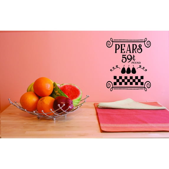 Custom Decals Pears 59 Cents Pounds Wall Art Size: 10 Inches x 20 Inches