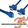 thumbnail image 4 of Usb Mount Cable Usb3.0 Panel Cable Usb3.0 19Pin To 2Af Front Motherboard Panel Mount Cable With Screw Hole 0.3 M, 4 of 8