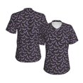 thumbnail image 3 of Goofa Bat Purple Pattern Women's Slim-Fit Short-Sleeve V-Neck T-Shirt,Classic-Fit Short-Sleeve V-Neck T-Shirt-Small, 3 of 5