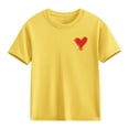 thumbnail image 4 of Blusas y camisas de manga corta con cuello redondo para niños Camiseta de verano de manga corta estampada para niñas Jersey elegante de cuello redondo para niñas Top de algodón para niños, 4 of 6