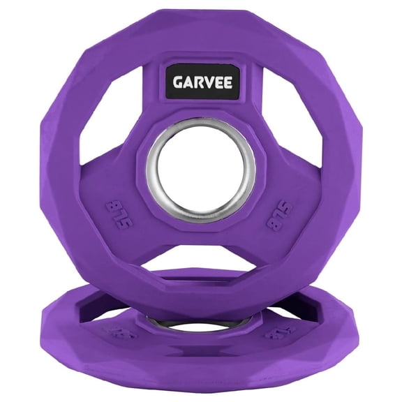 5 LBS Pairs-Bumper Plates Set 2-Inch Rubber Coated Cast Iron Weight Platesfor Home Gym and Commercial Use Barbell Plates for Men and Women Multiple Weights Options