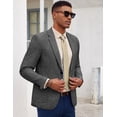 thumbnail image 3 of COOFANDY Men Linen Summer Blazer Stylish Regular Fit Linen Sportcoat Business Work Suit Jacket, 3 of 6
