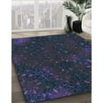 thumbnail image 3 of Ahgly Company Machine Washable Indoor Rectangle Transitional Blue Jay Blue Area Rugs, 4' x 6', 3 of 7