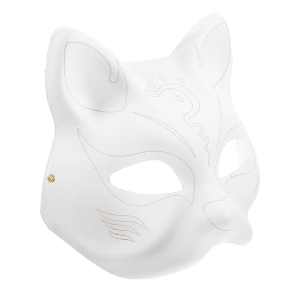 LOLIPPYY Cat Mask Base Carnival Mask White Paper 1Pcs For Artists and Stage Performances