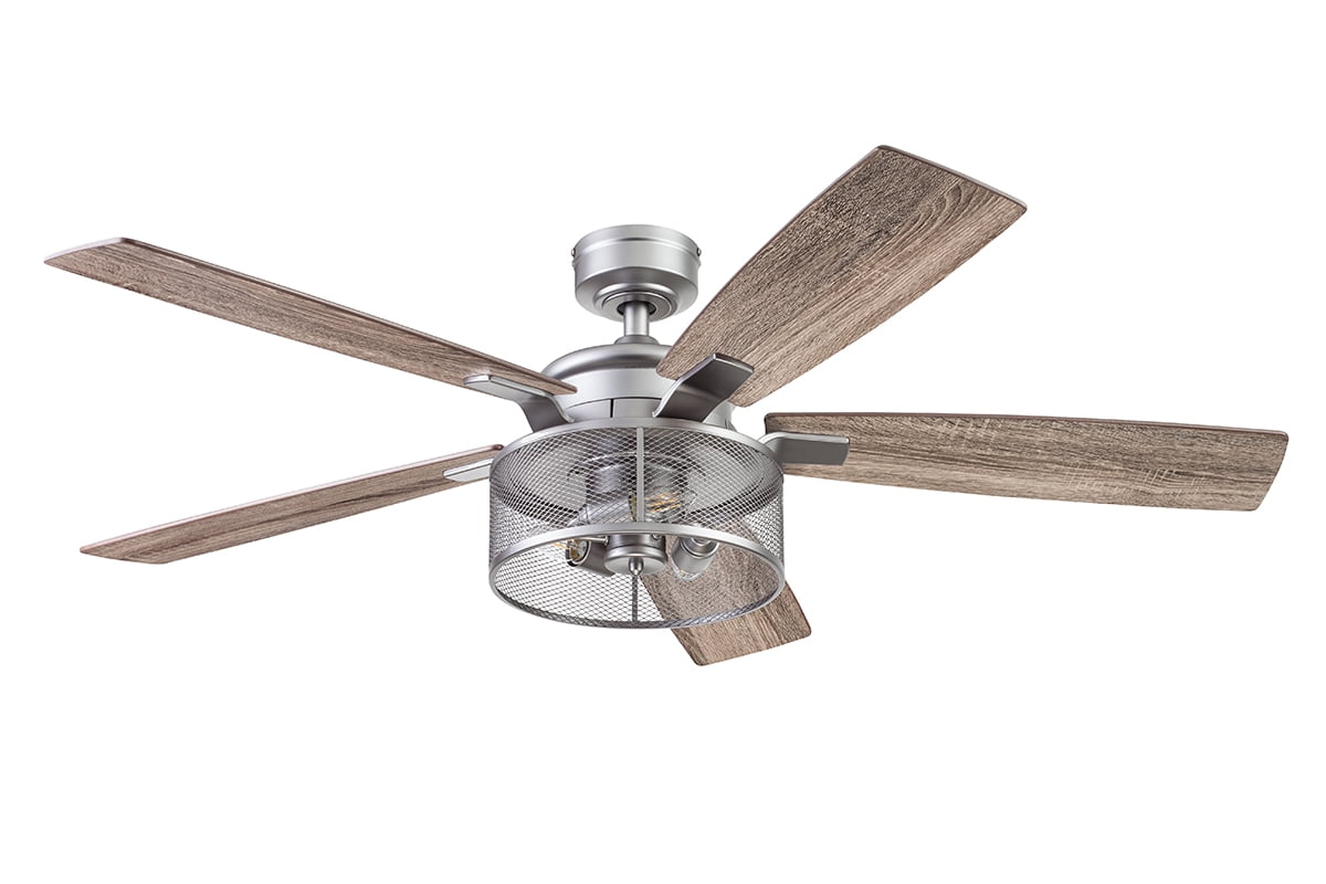 Honeywell Carnegie 52" Pewter Ceiling Fan with Lights and Remote Control