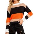 thumbnail image 1 of Besolor Chandails Mignons d'Automne pour Femmes à Manches Longues Col Rond en Tricot, 1 of 6