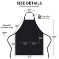thumbnail image 2 of Paquete de 4 delantales de chef, delantal negro con 2 bolsillos, delantal impermeable ajustable para hombres y mujeres, perfecto para cocinar en la cocina., 2 of 4