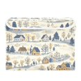 thumbnail image 7 of Yayeee Collapsible Storage Bin with Lid Fabric Closet Decorative Basket with Handles, Snowy Mountains, 7 of 7