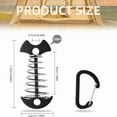 thumbnail image 2 of 12PCS Tent Stakes Aluminum Deck Tie Down, Deck Anchor Pegs, Tent Rope Tighteners with Spring Buckle Black,12 x Tent Stakes,Black, 2 of 7