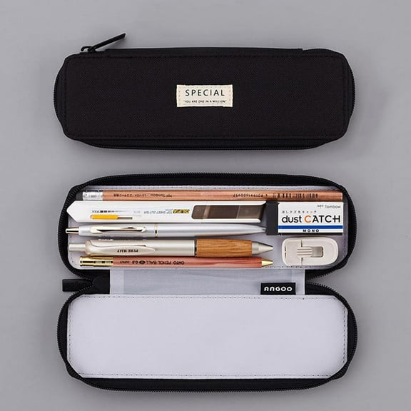 Vadktai Small Pencil Case, Nylon Pencil Pouch, Marker Pen Bag, Coin Pouch, Office Stationery Organizer