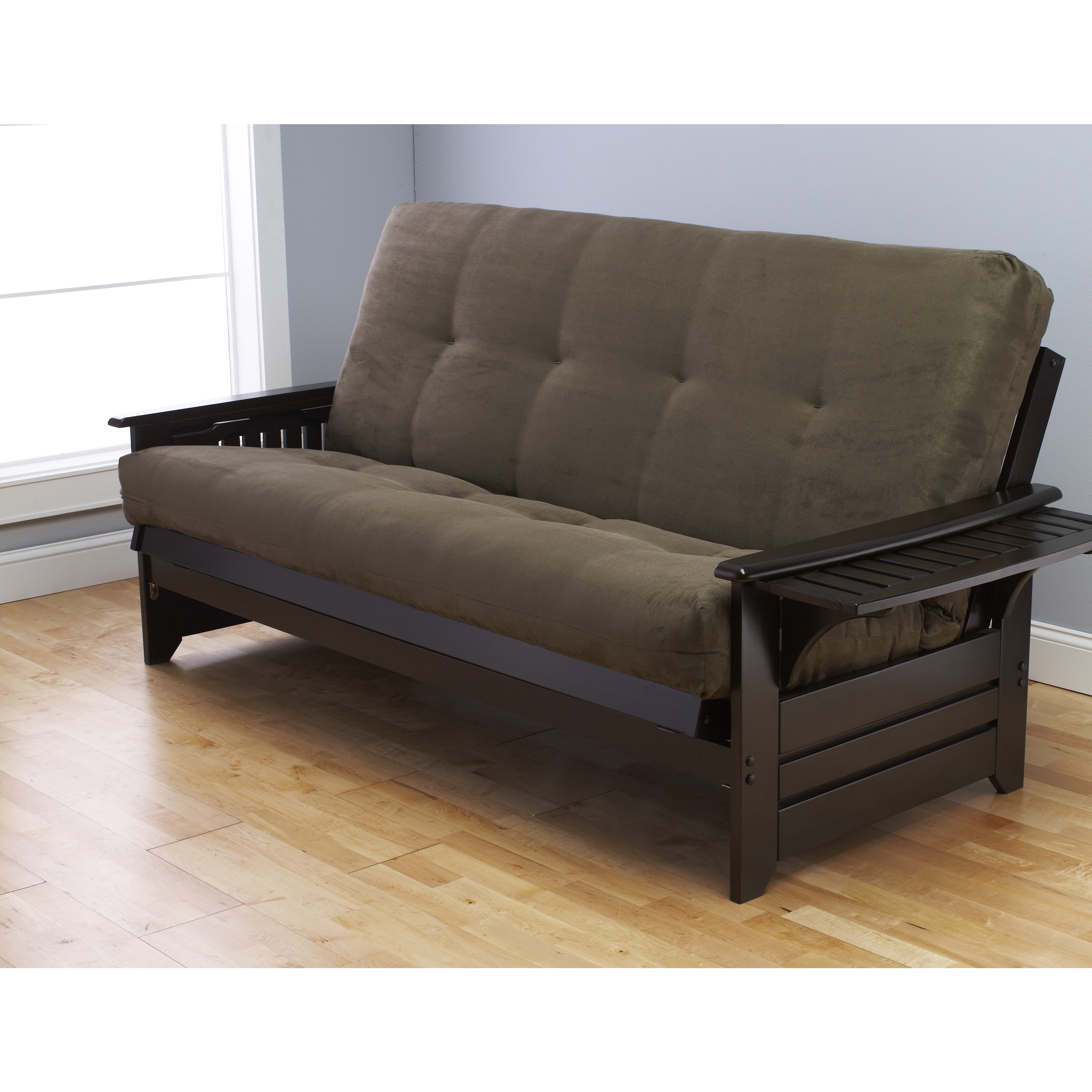 Somette Phoenix Queen Size Futon Sofa Bed with Hardwood Frame and