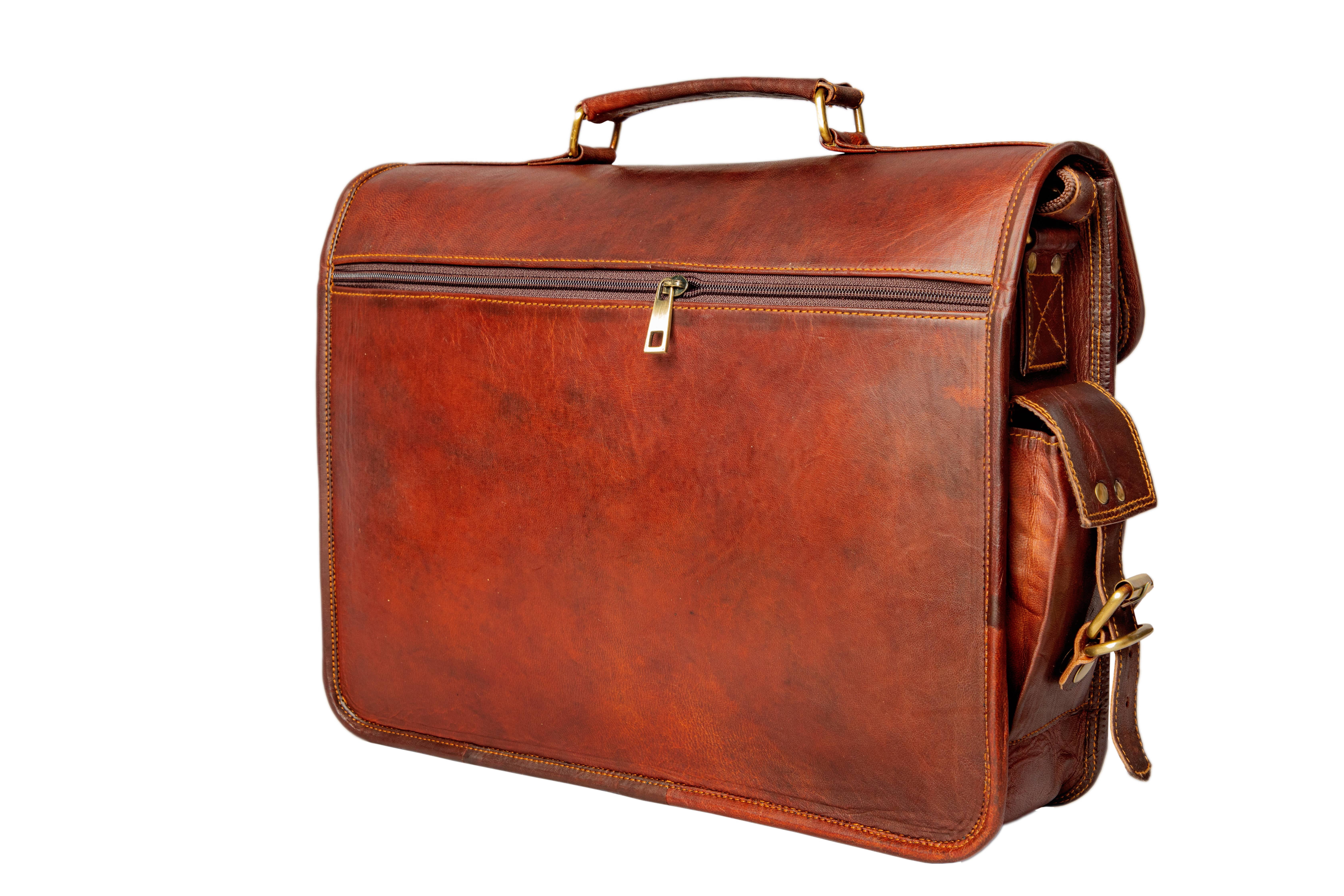 Handmade unisex leather crossbody messenger bag/ Laptop Shoulder bag Office bag ( 13 Inch )