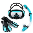 thumbnail image 1 of Equipo Completo de Snorkel, Máscara Panorámica de Gran Ángulo con Tubo de Respiro y Aletas, Accesorio para Buceo Recreativo en Aguas Poco Profundas, 1 of 5