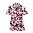 thumbnail image 6 of Whosucclay Heart Shaped Leopard Lightweight Tennis Shirts, Polyester Polo Shirts Quick Dry Anti Wrinkle Golf Shirt for Outdoor Activities Bowling Hiking Size X-Small, 6 of 10