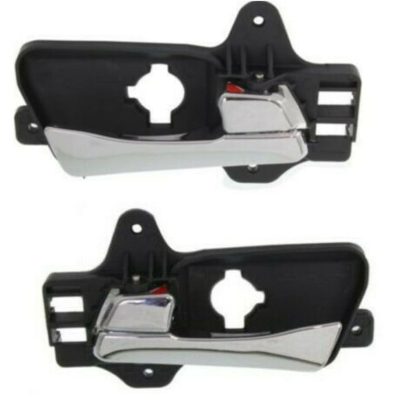 Interior Door Handle For 2009-2012 Hyundai Elantra Set of 2 Front Chrome Plastic