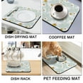 thumbnail image 4 of Washable Rubber Daisy Cute Floral Dish Drying Mats for Kitchen Counter Home Large Coffee Bar Pad Accessories and Decor for Utensils Stemware 16''x18'', 4 of 7
