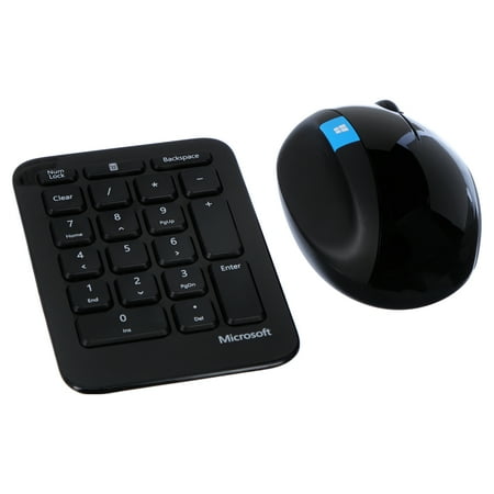Microsoft - Sculpt Desktop Ergonomic Full-size Wireless USB Keyboard and Mouse Bundle - Black