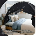thumbnail image 2 of Twin Bed Toddler Canopy Tent, Kids Indoor Canopy Privacy Space Sleeping Playhouse Blackout Bunk Bed Tents Twin Size (Galaxy Tent) for Boys Girl Birthday, Christmas House Gift, 2 of 15