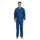 thumbnail image 1 of Apparonia Conjunto de Pijamas para Hombre Pijamas de Algodón con Cuello con Muescas para Hombre Ropa de Dormir de Manga Larga para Hombre con Bolsillos y Frente Fly Calma Cobalto XL, 1 of 5