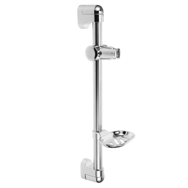 Barra deslizante de ducha WSTEER Soporte de cabezal de ducha de mano ajustable Soporte de cabezal de ducha de pared Barra con bandeja de jabón