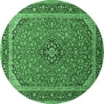 thumbnail image 1 of Ahgly Company Indoor Round Persian Emerald Green Traditional Area Rugs, 8' Round, 1 of 4