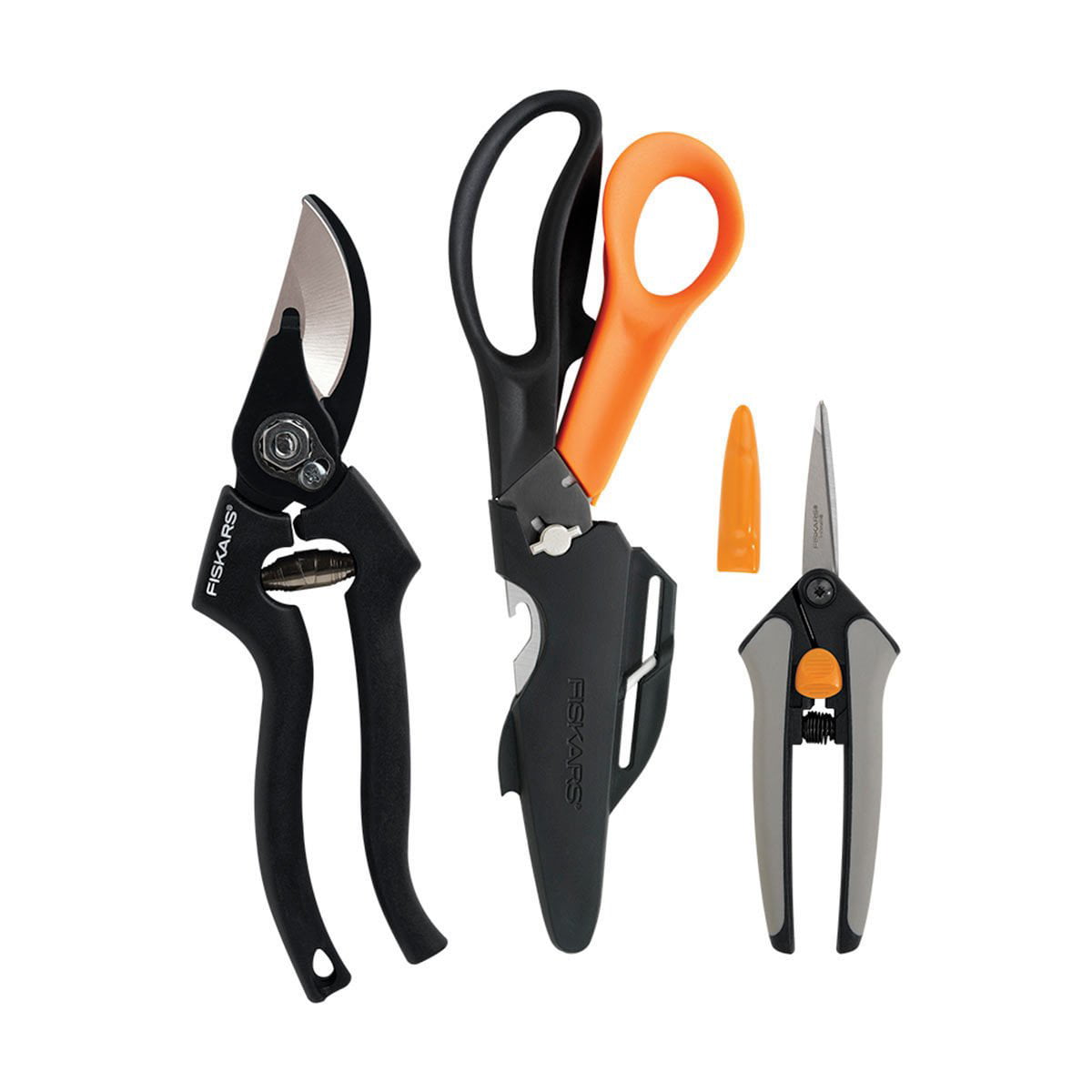 Garden Scissors & Floral Snips Gift NEW Fiskars 3 Piece Pruning Tool Set Pruner 