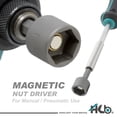 thumbnail image 6 of HB 112-Piece Magnetic Nut Driver & Bit Set KKM002-U, Phillips Pozi Slotted Hex Star Square Spline Tri-Wing Torq Clutch Bits, Magnetic Holder, Socket Adapter, Screwdriver Handle, Case, Made in Taiwan, 6 of 7
