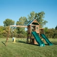 thumbnail image 2 of Swing-N-Slide Willows Peak Deluxe Wooden Backyard Swing Set with Two Wave Slides, Swings, and Climbing Wall, 2 of 4