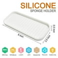 thumbnail image 2 of 9.5x8.5" Simple Silicone Sponge Holder Soap Rack Multi-function Candy Tableware Dishes Holder Kitchen Sink Organizer Tray Dish, 2 of 6