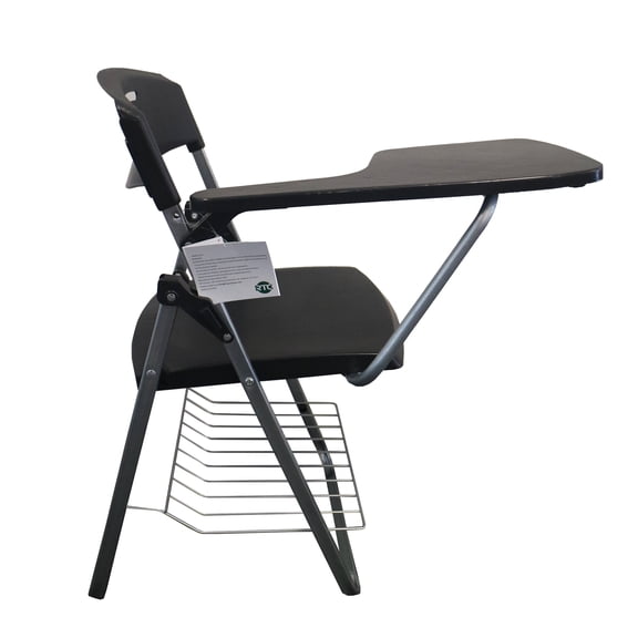 RTC Group Right Hand Pad Tablet Small Arm Desk Folding Chair, Black, 1Pk