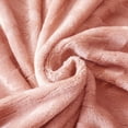 thumbnail image 6 of Exclusivo Mezcla Fleece Lightweight Throw Blanket(50"x60"), Brushed Chevron Design Fluffy Plush Cozy Blanket for All Seasons, Pink, 6 of 7