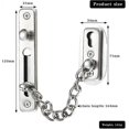 thumbnail image 5 of Security Chain, 304 Stainless Steel Door Chain, Door Chain Lock with Screws, Used for Family Hotel Interior Doors and Windows, Brushed Chrome Silver, 5 of 5