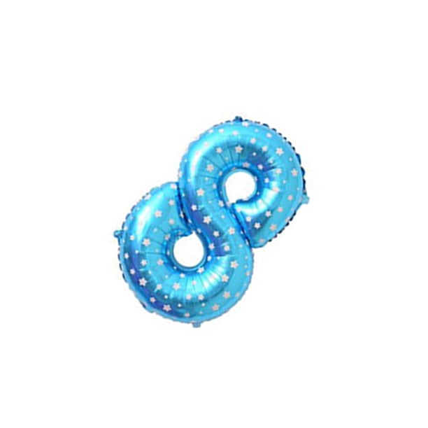 Advancent 16 pulgadas Tamaño grande Oro Plata Rosa Oro Número Globo Cumpleaños Decoraciones para fiestas de bodas Globos de aluminio Niño Niño Juguete Kits de decoración para fiestas impreso azul ocho
