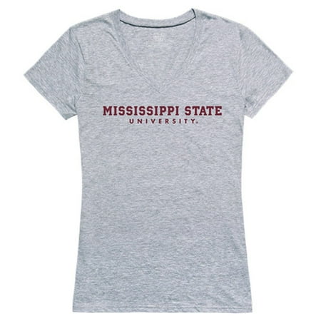 State University Bulldogs - Mississippi State University Bulldogs Women's Seal Tee T-Shirt Heather Grey XXL