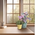thumbnail image 5 of 7″ Cream Flower Round Self-Watering Bamboo Pot — Eco-Friendly, Plastic-Free, & Biodegradable Planter with Reservoir, 5 of 12