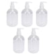 thumbnail image 4 of 5 botellas de gel de ducha de 350 ml, útiles para artículos de aseo, rellenables, para champú y líquido, para el baño (blancas)., 4 of 6