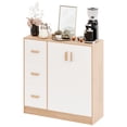 thumbnail image 3 of Aqzb Kitchen Buffet Cabinet, Coffee Bar Storage Cabinet, Kitchen Storage Sideboard with 3 Drawers and 2 Doors, Kitchen Pantry Cabinet Hutch for Kitchen, Dining Room, Livingroom Storage Cabinet, 3 of 8