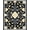 Black, Pattern 10, variant on ODIKA 4' x 6' Machine Washable Non-Slip Area Rug, Middle Eastern Flower High Traffic Rug, Green, 210546
