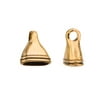 Cow Bell Shape Antique Gold-Finished Cord End 14x15mm pack of 10pcs (4-Pack Value Bundle), SAVE $3