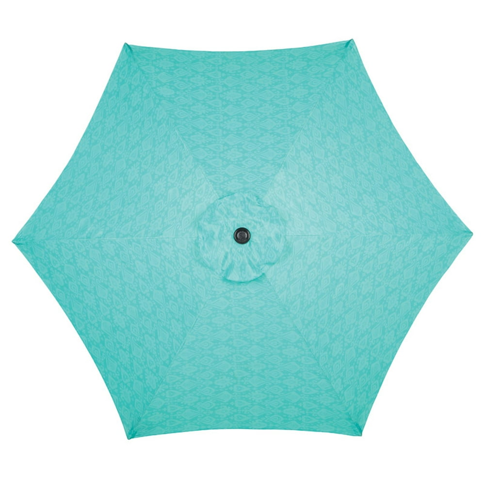 UMBRELLA 9FT TEAL 6RIB