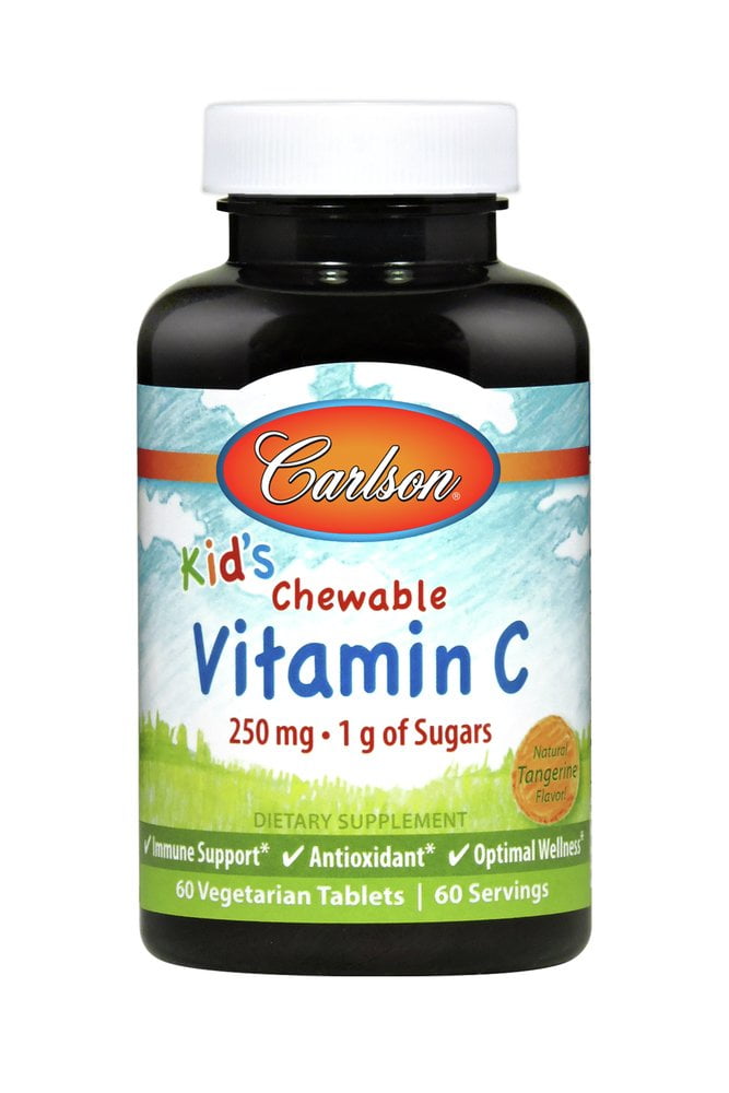 Chewable Vitamin C 250mg for Kids Carlson Laboratories 60 Chewable