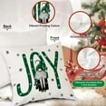 thumbnail image 6 of Christmas Throw Pillow Covers 22x22 Set of 4, Merry Christmas Xmas Winter Decorative Holiday Cushion Pillow Cases 22 x 22 for Outdoor Indoor Farmhouse Home House Room Couch Decor (Red), 6 of 6
