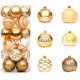thumbnail image 1 of Bolas de Navidad, 2,36" irrompibles, con pintura en polvo brillante, colgantes para decoración de árboles de Navidad (24 piezas, doradas), 1 of 4
